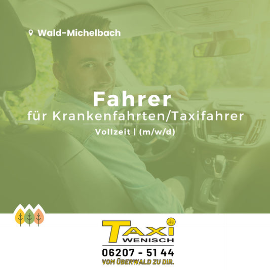 Fahrer für Krankenfahrten/Taxifahrer