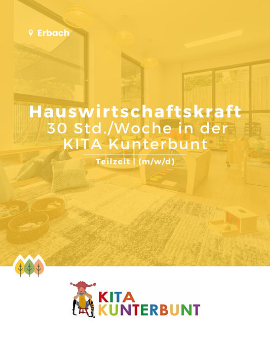 Hauswirtschaftskraft  30 Std./Woche in der KITA Kunterbunt