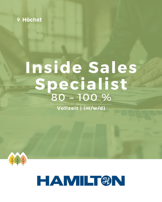 Inside Sales Specialist 80 – 100 %