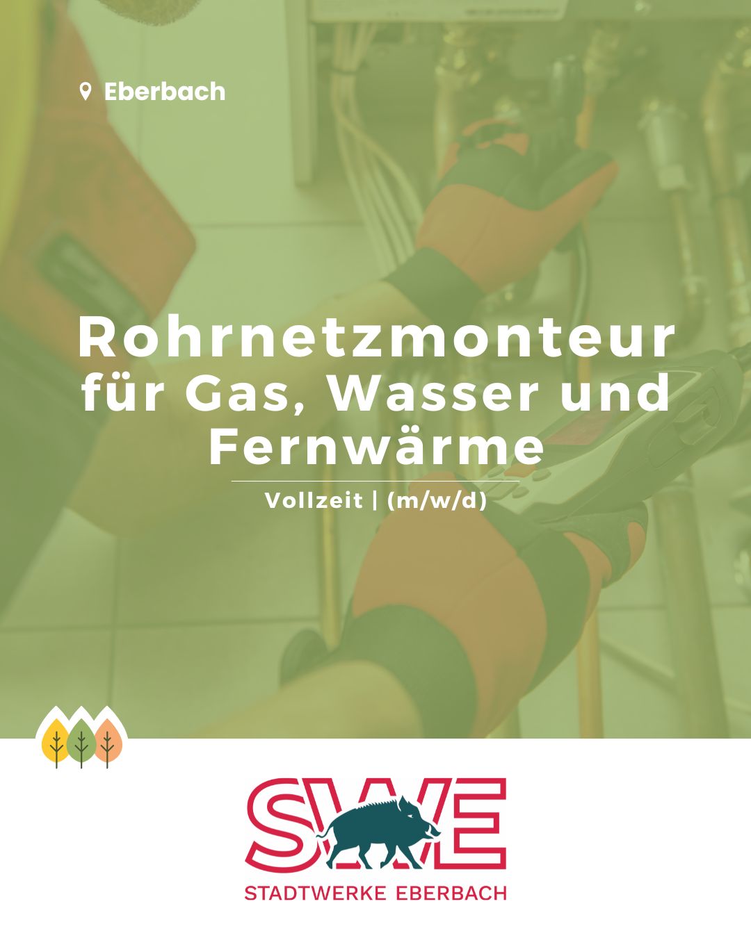 Rohrnetzmonteur für Gas, Wasser und Fernwärme