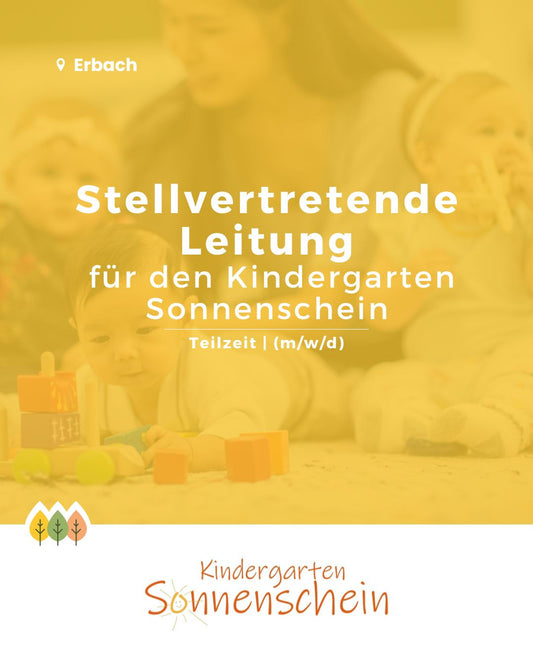 Stellvertretende Leitung für den Kindergarten Sonnenschein